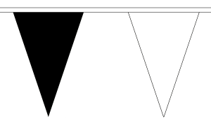 Black and White Triangle Bunting