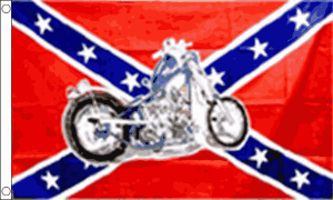 Rebel Motorcycle Flag