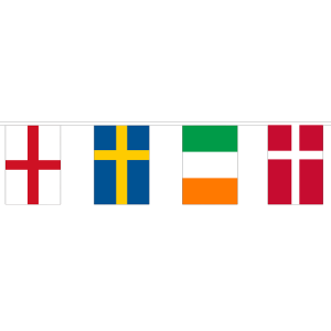 16 European Nation Bunting (5m Length)