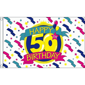 Happy 50th Birthday Flag
