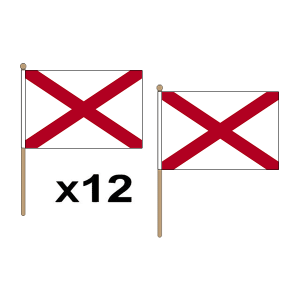 Alabama Hand Flags (12 Pack)