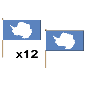 Antarctica Large Hand Flags (12 Pack)