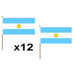 Argentina Hand Flags (12 Pack)