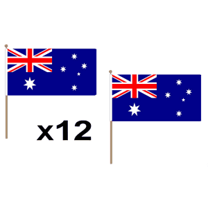 Australia Large Hand Flags (12 Pack)