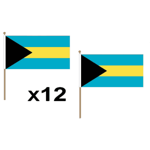 Bahamas Hand Flags (12 Pack)