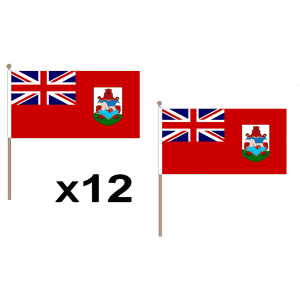 Bermuda Large Hand Flags (12 Pack)