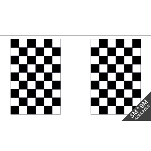 Black and White Check Bunting