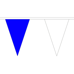 Blue and White Triangle Bunting