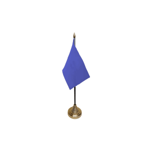 Plain Blue Small Table Flags (12 Pack)