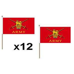 British Army Hand Flags (12 Pack)