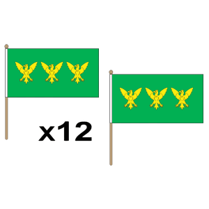 Caernarfonshire Hand Flags (12 Pack)