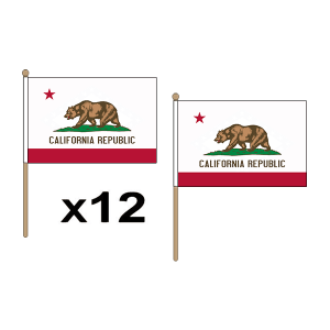 California Hand Flags (12 Pack)