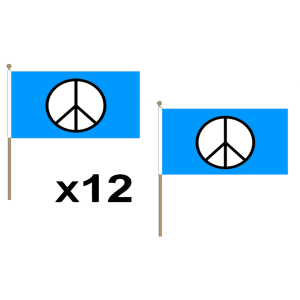 CND Peace Large Hand Flags (12 Pack)