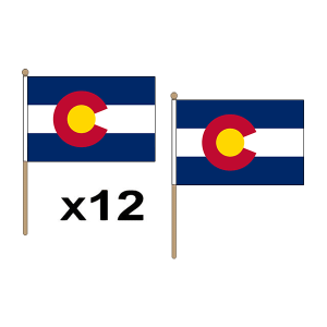 Colorado Hand Flags (12 Pack)