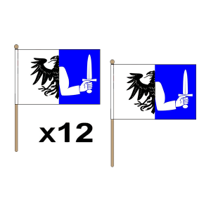 Connacht (Connaught) Hand Flags (12 Pack)