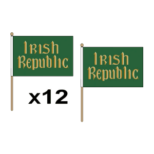 Easter Rising (Irish Republic) Hand Flags (12 Pack)