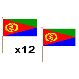Eritrea Hand Flags (12 Pack)