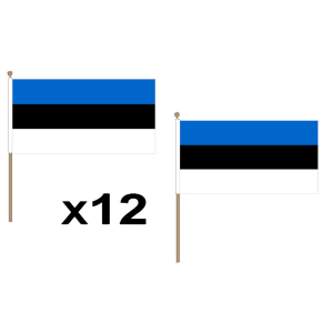 Estonia Hand Flags (12 Pack)
