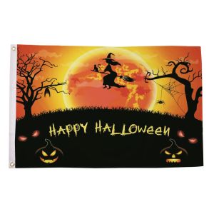Happy Halloween Witch Flag