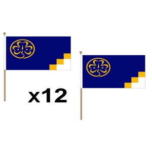 Girl Guides Large Hand Flags (12 Pack)