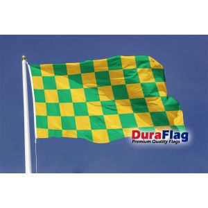 Green and Yellow Check Duraflag Premium Quality Flag