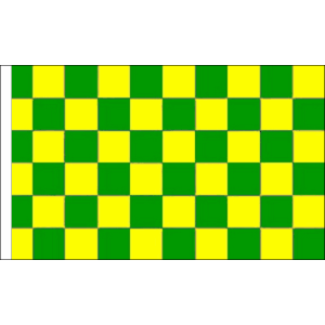 Green and Yellow Check Flag (Sleeved)
