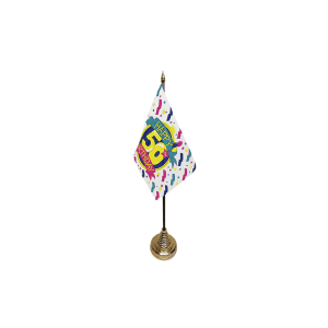 Happy 50th Birthday Small Table Flags (12 Pack)