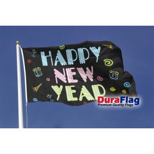 Happy New Year (Neon) Duraflag Premium Quality Flag