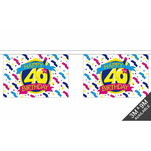 Happy 40th Birthday Bunting