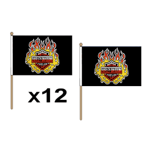 Harley Davidson Hand Flags (12 Pack)