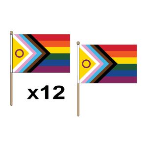Intersex Progress Pride Hand Flags (12 Pack)