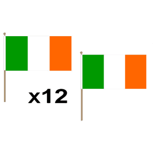 Ireland Large Hand Flags (12 Pack)
