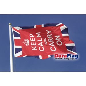 Keep Calm and Carry On (UK) Duraflag Premium Quality Flag