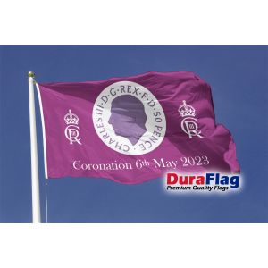 King Charles III Coronation (Style G) Duraflag Premium Quality Flag
