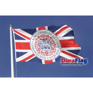 King Charles III Coronation Logo (Union Background) Duraflag Premium Quality Flag