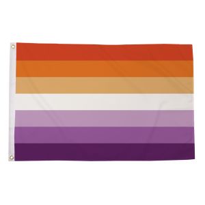 Lesbian Sunset Stripes Flag
