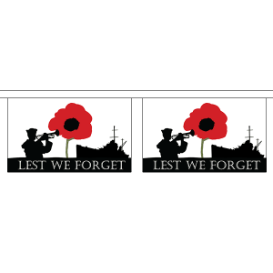 Lest We Forget (Navy) Bunting