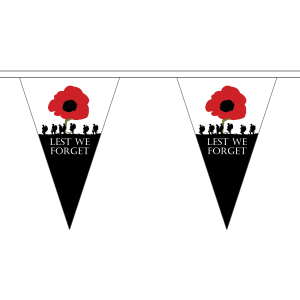 Lest We Forget (Army) Triangle Bunting