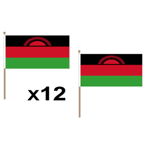Malawi (Current) Hand Flags (12 Pack)