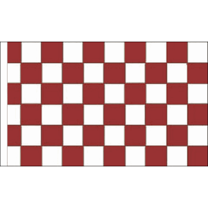 Maroon and White Check Flag (Sleeved)