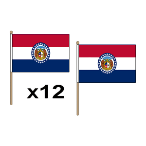 Missouri Hand Flags (12 Pack)
