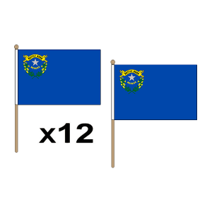 Nevada Hand Flags (12 Pack)
