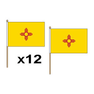 New Mexico Hand Flags (12 Pack)