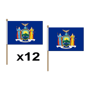 New York Hand Flags (12 Pack)