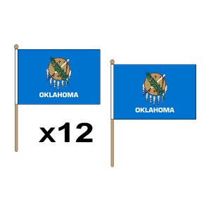 Oklahoma Hand Flags (12 Pack)