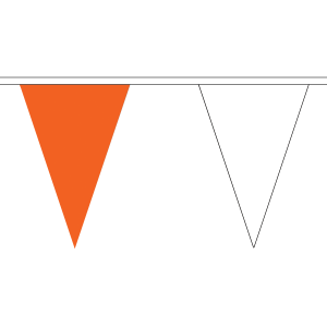 Orange and White Triangle Bunting