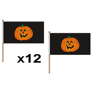 Pumpkin Hand Flags (12 Pack)