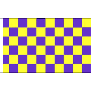 Purple and Yellow Check Flag (Sleeved)