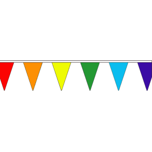 Rainbow Multi-Coloured Triangle Bunting