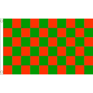 Red and Green Check Flag